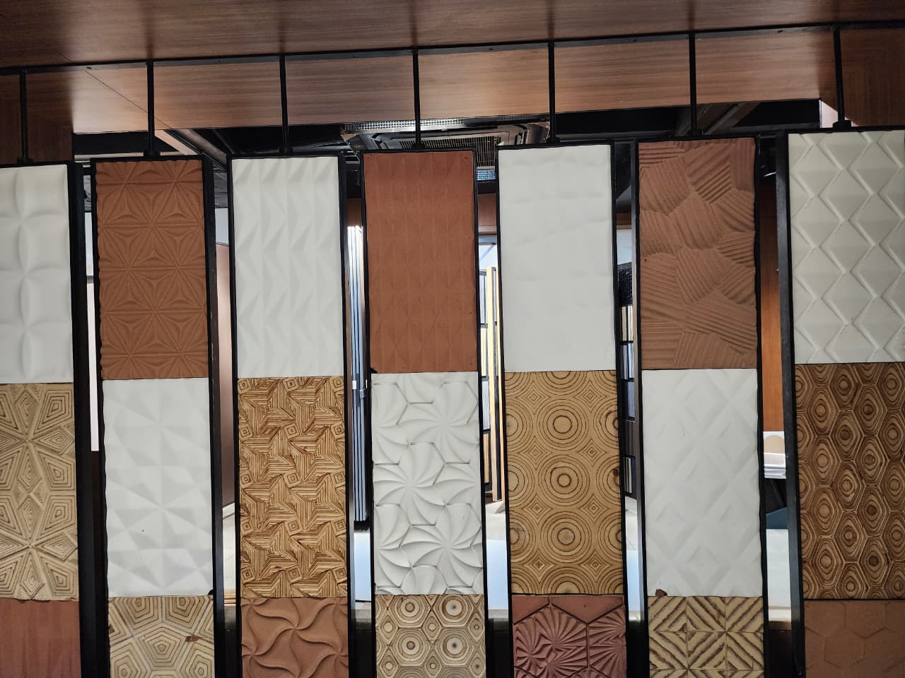 Marble finish laminate sample on display